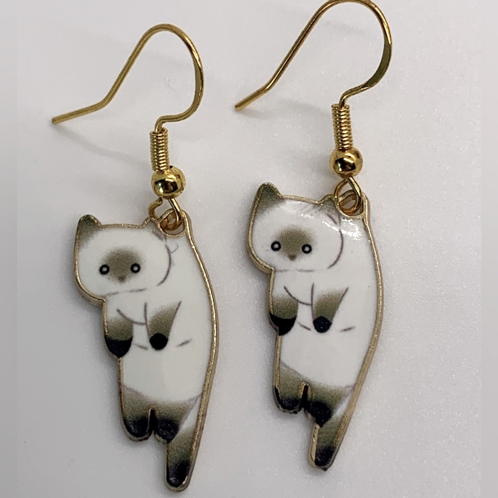 Cat Enamel ✨3 for$30✨NWT Earrings✨ ✨Hand Crafted ✨Artisan!✨